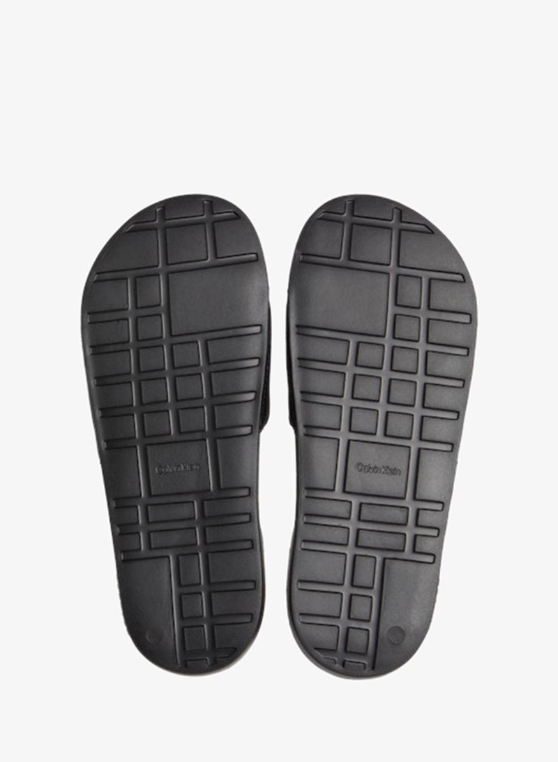 CALVIN KLEIN Cotton Canvas Monologo Sliders - Image 4